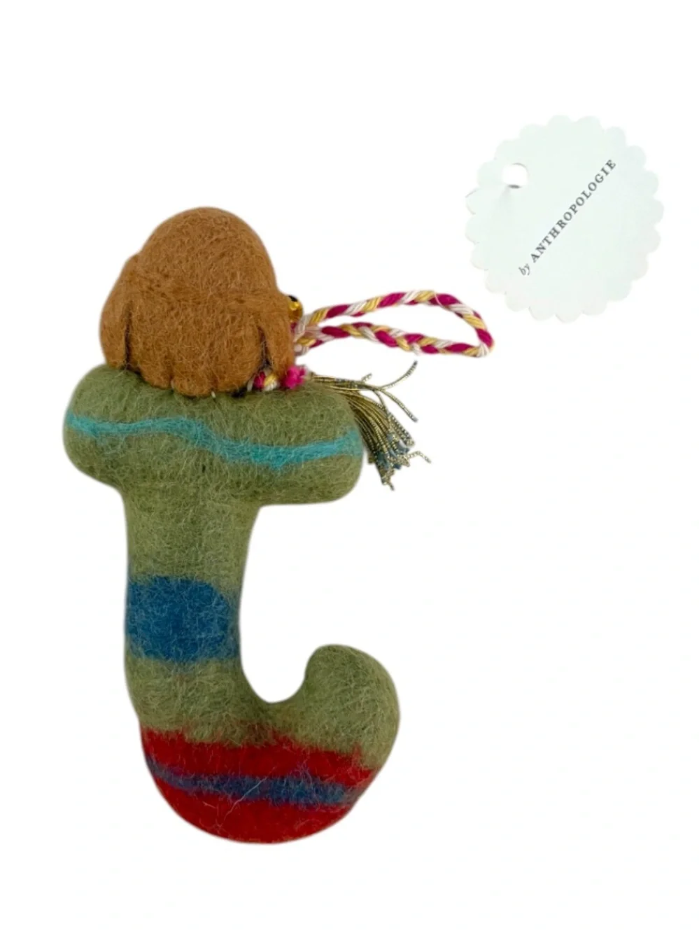 ANTHROPOLOGIE➕Forest Friends Monogram Wool Felt Ornament